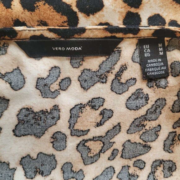 Vero Moda | Leopard Print Camisole | M | Sand Brown Black - Picture 4 of 4